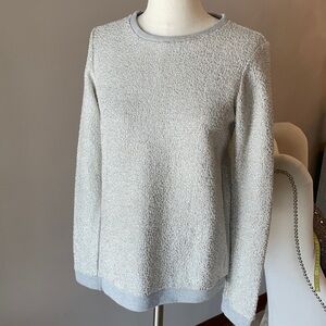 ANTHROPOLOGIE wmn’s crewneck metallic shEEN sweater / sweatshirt. MadeUSA. Sz XS